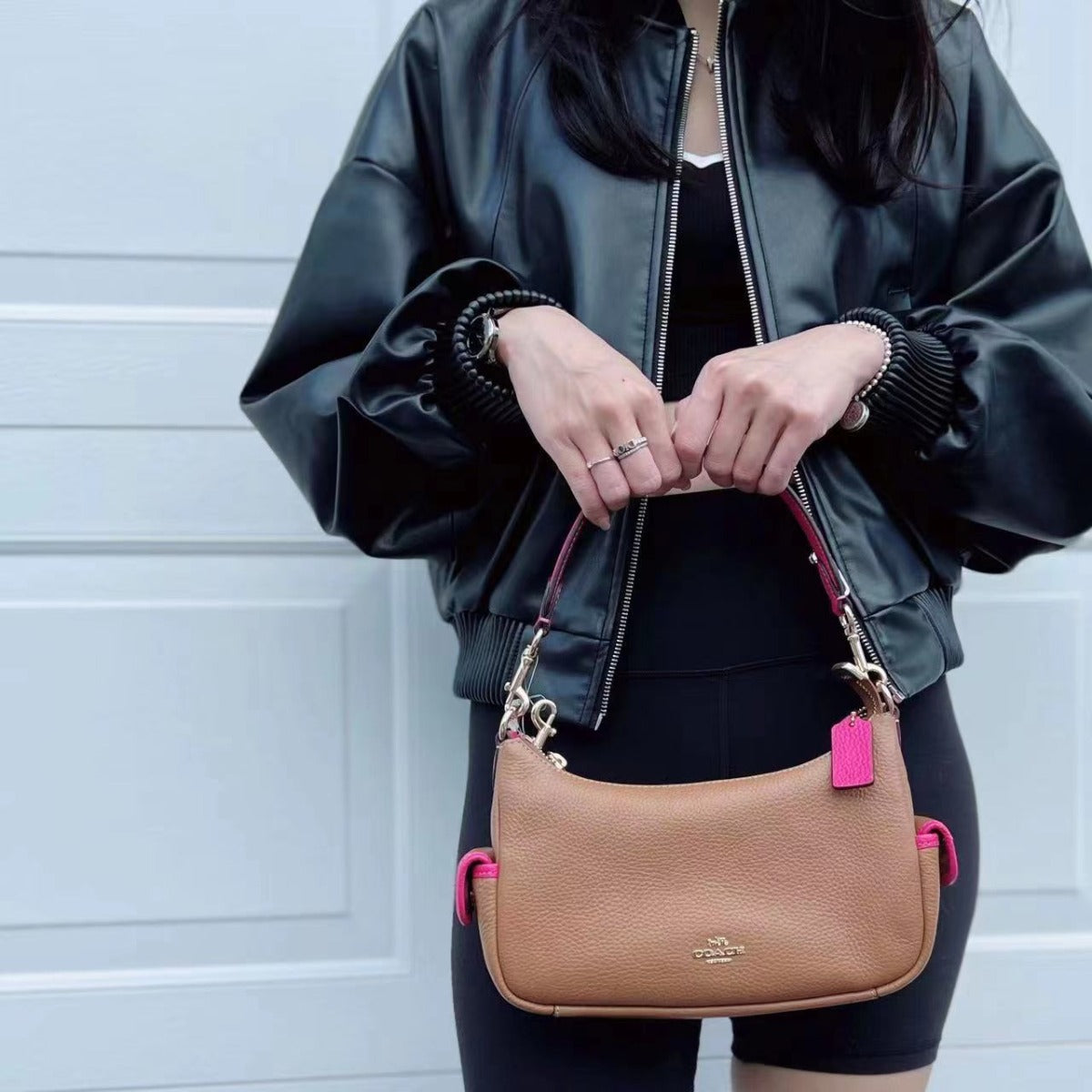 Coach C8156 Pennie Shoulder Bag 25 In Penny/Bold Pink Coach C8156 Pennie Shoulder Bag 25 In Penny/Bold Pink